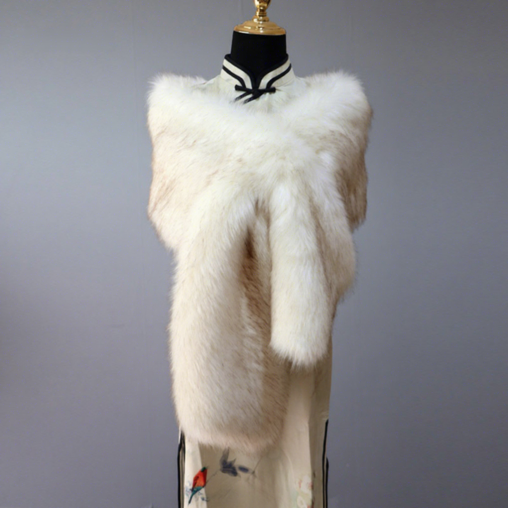 Blanc avec pointes brunes