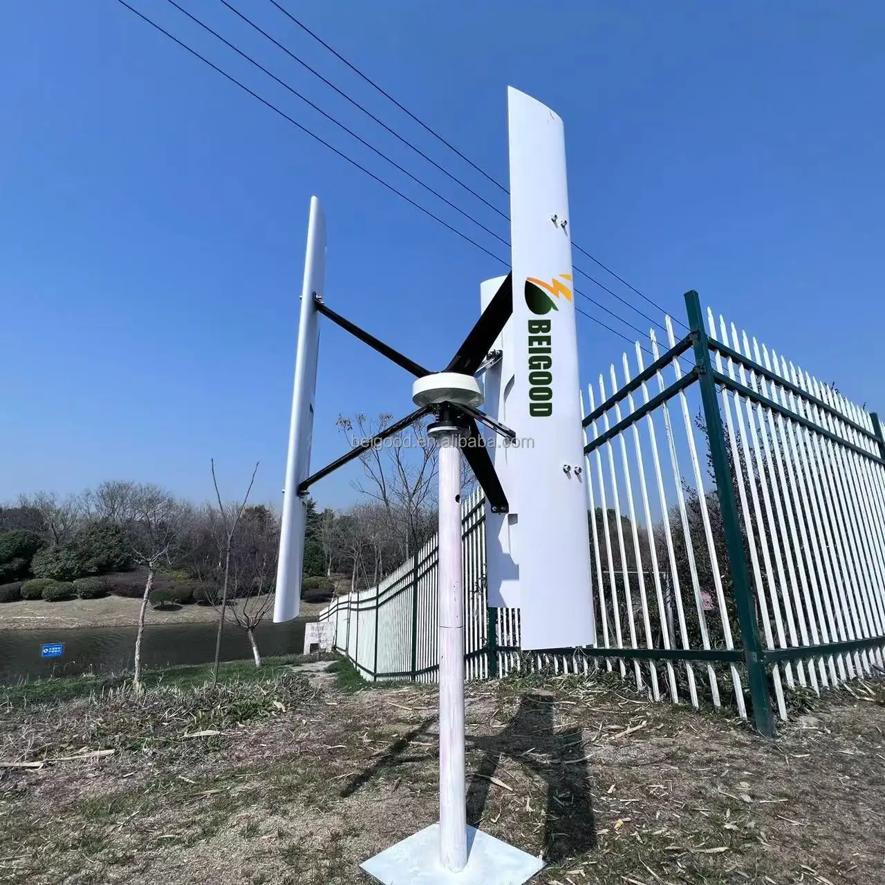 Tốc độ gió thấp sao điện thực 800W Vertical Axis Wind Turbine vawt Máy phát điện 2.8 m Blades