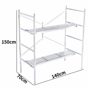 Andamio plegable Altura DE TRABAJO Multipropósito Pequeño Mini tipo Metal Andamio plegable móvil con ruedas universales - Product Image 3
