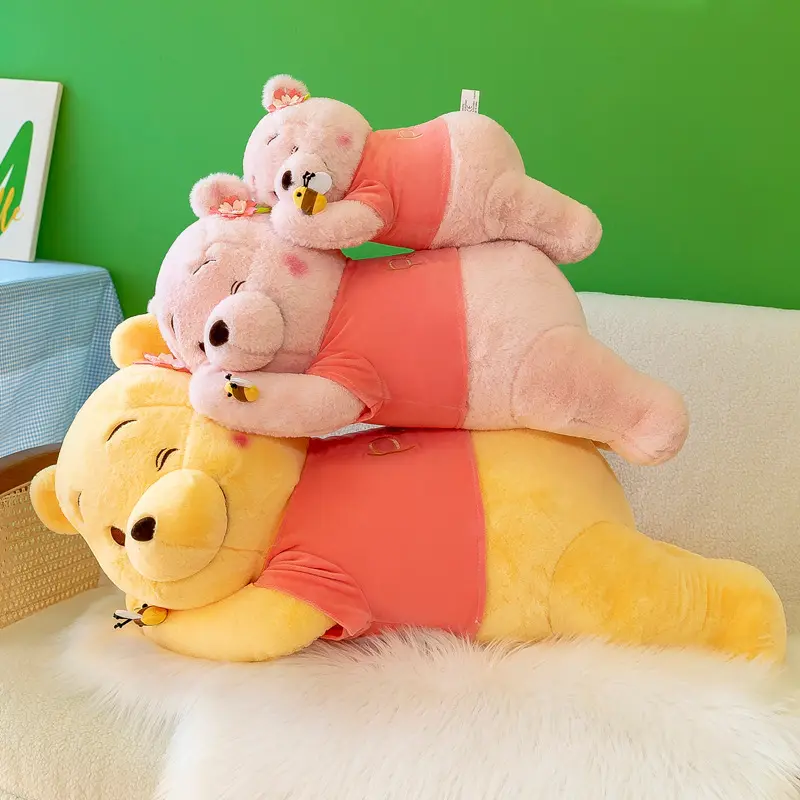 Creativo 40/50/60/80/100cm Winnies oso almohada peluche sofá decoración lindo nuevo rosa amarillo oso grande muñeca para niños al por mayor