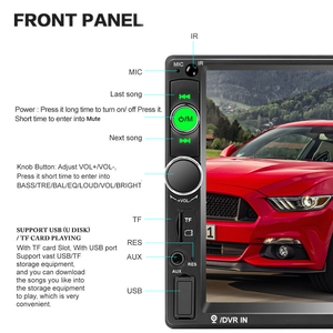 Universal 2 Din Car <strong>Monitor</strong> Video Stereo Radio Multimedia MP5 Player with Multifunctional Buttons