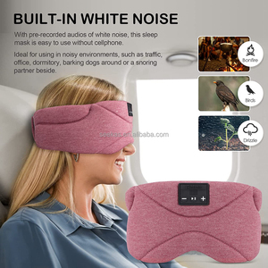 Bluetooth uyku maskesi ile zamanlayıcı ve beyaz gürültü uyku maskesi hoparlörler ile yan uyuyanlar için soğutma kumaş - Product Image 2