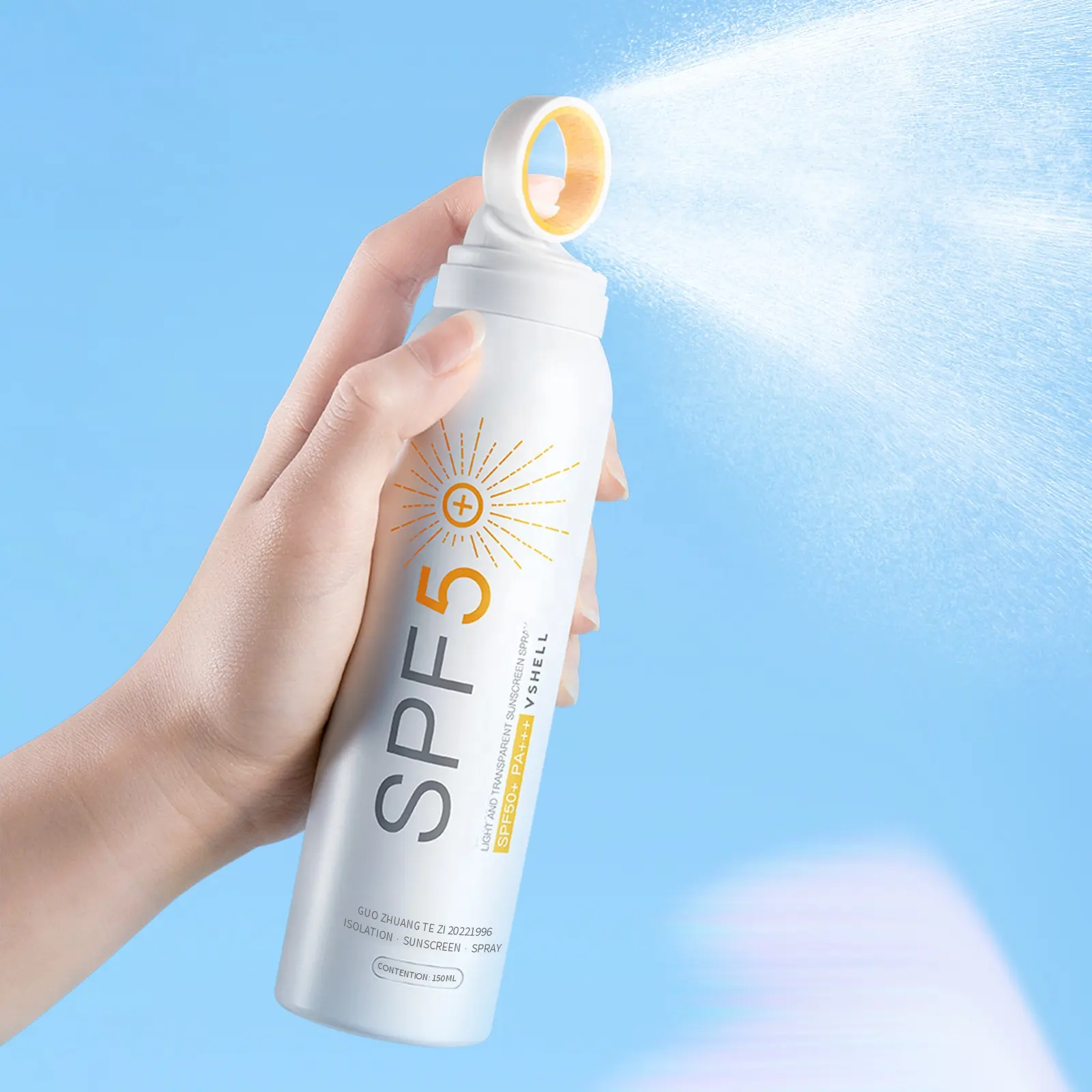 Spray protector solar SPF 50 de amplio espectro UVA/UVB, bloqueador solar resistente al agua, libre de crueldad, Vegano, Hawaii, pequeña apertura