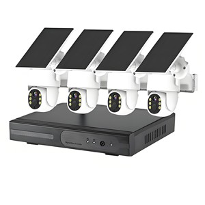 4*4MP Solar WIFI PTZ Home Security System Visão Noturna Áudio Bidirecional CMOS Sensor CCTV Câmera Nuvem Dados Vigilância Sistemas