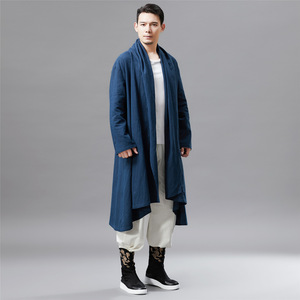 เสื้อโค้ทผ้าฝ้ายพิมพ์ลายปักกิ่งโอเปร่าสไตล์จีนสำหรับผู้ชาย - Product Image 3