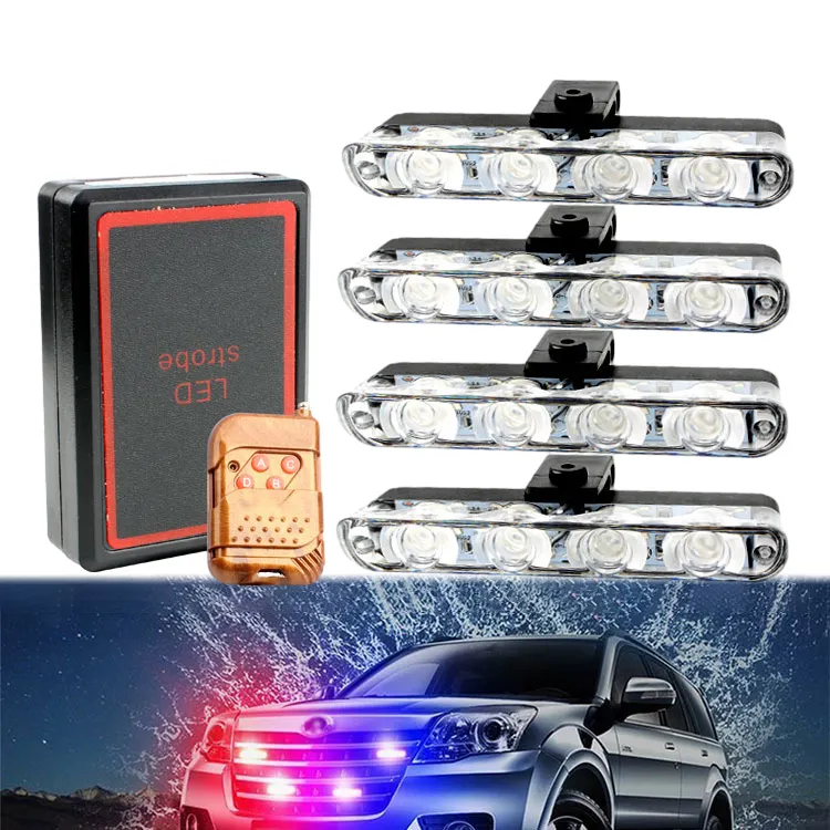 4x4 LED più economico Led luci stroboscopiche luci Auto Flasher 12V LED lampeggiante luce di emergenza stroboscopi per Auto