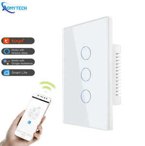 スマートホームTuya照明制御タッチ1ギャング2Way 3wayウォールスイッチ強化ガラスワイヤレスWIFIライトスイッチ新しい建物用 - Product Image 3