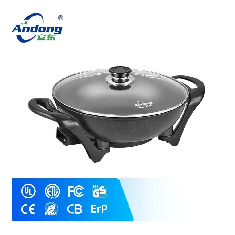 Feitong — poêle électrique multi-fonctionelle 220v, nouvel arrivage de cuisine, poêle à frire électrique ronde avec grille antiadhésive