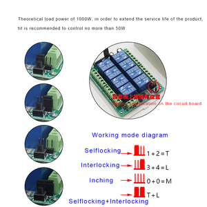 DC 12V 24V 8 Channels <strong>Relay</strong> Module <strong>Wireless</strong> 433MHz RF Remote <strong>Control</strong> Switch Transmitter and Receiver Board - Product Image 3