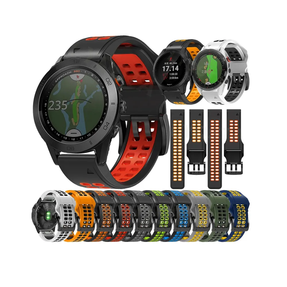 YHQ açık spor hızlı serbest bırakma silikon kayışı Garmin 7X 6 6x5 artı kordon akıllı saat