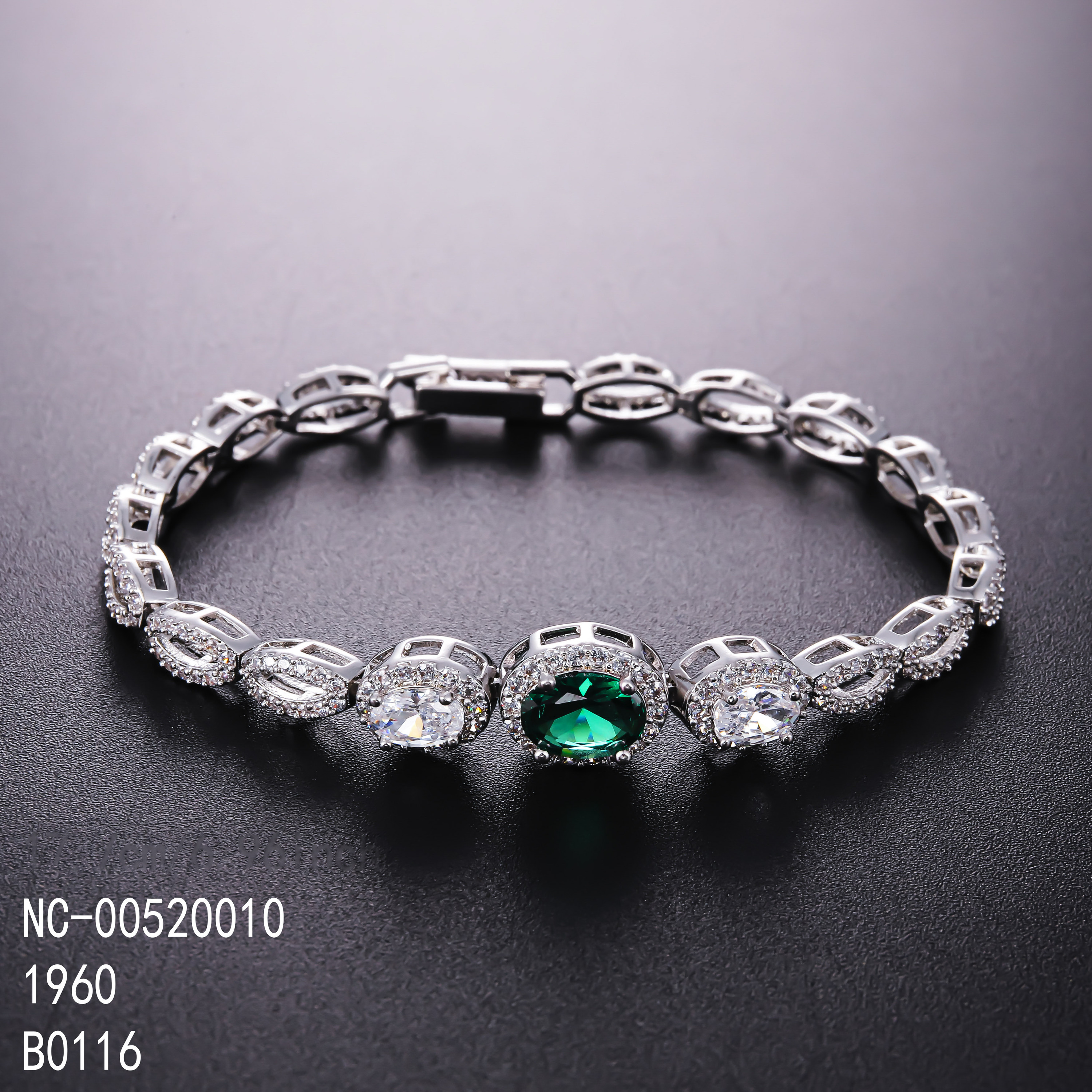1Green+Rhodium Plated