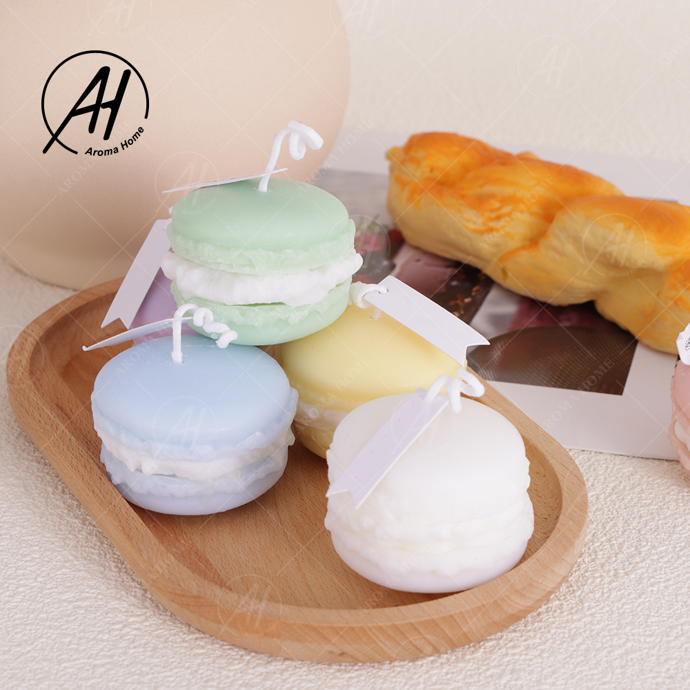 Vela de Mini Soy Wax Macaron Handmade do aroma do fruto da marca própria para o banheiro 2