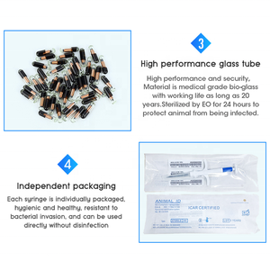 1.25x7 mét fdx-b nhận dạng động vật cấy ghép cá Microchip em4305 RFID transponder tag Pet Microchip cho cá - Product Image 3