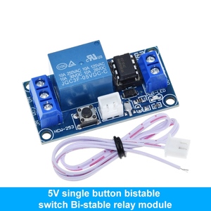 5V 12V Bistabiler Schalter mit einem Knopf Bistabiles Relais modul Auto-Modifikation schalter Ein-Knopf-Start-Stopp-Selbstkontrolle für Arduino - Product Image 5