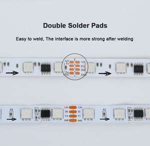 No Voltage Drop <strong>12V</strong> RGBIC Double Pads <strong>LED</strong> Pixel Tape Addressable RGB <strong>LED</strong> <strong>Strip</strong> <strong>12V</strong> for Project - Product Image 3