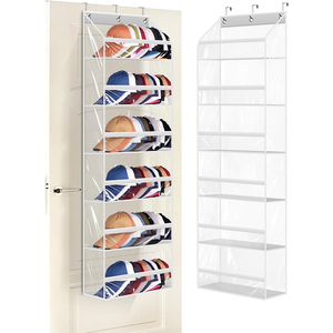 门上透明灰色定制彩色深口袋悬挂帽架拉克尔带3个挂钩 - Product Image 4