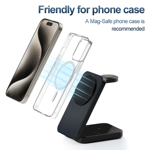 Foldable 3 in 1 Wireless <strong>Charger</strong> Stand <strong>All</strong> in One Wireless Charging Station with Metal Panel - Product Image 5