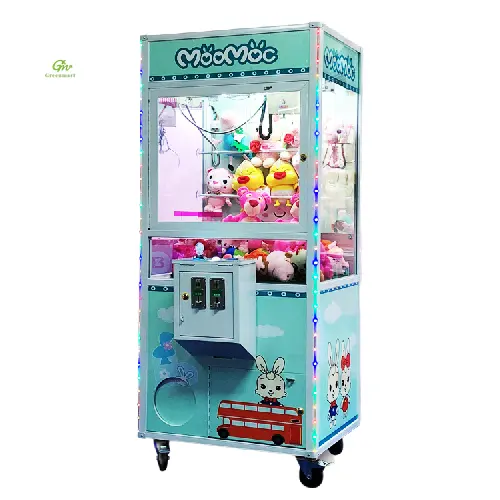 Greenmart Baby Doll New Boutiquecustom Toy Plush Machine Consola de juegos que funciona con monedas Mini Grab Doll Machine Animal relleno