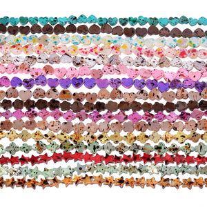 Wholesale Multiple Shapes Multicolour Printing Ink Shell <strong>Beads</strong> Loose Interval <strong>Beads</strong> for DIY Necklace Bracelet Jewelry Making - Product Image 4