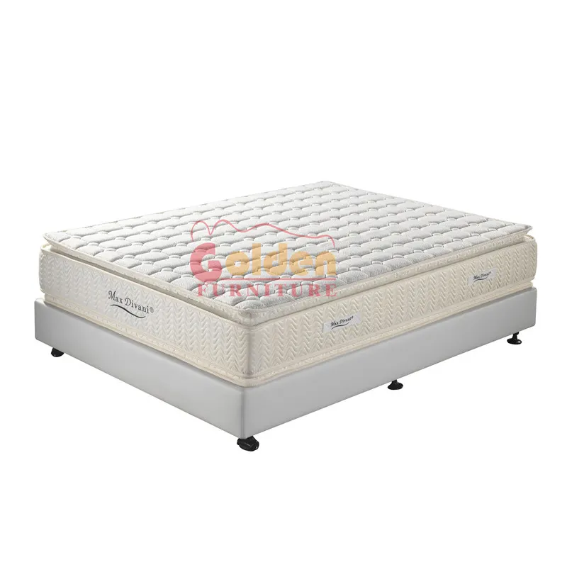 Colchón de embalaje al vacío de espuma viscoelástica de gel con parte superior de almohada doble, colchón usado con parte superior de almohada lateral con resorte de bolsillo