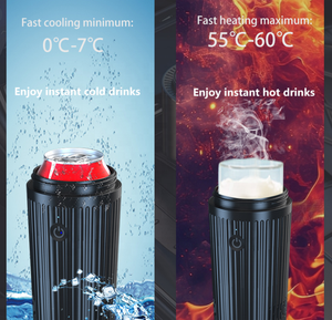 2 in1多機能スマートカーカップDC12V電気冷暖房カップ車両用 - Product Image 4