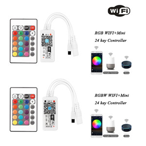 Android iOS бесплатное управление через приложение Alexa Google Home WiFi Светодиодная лента RGB RGBW контроллер 24 клавиши - Product Image 5