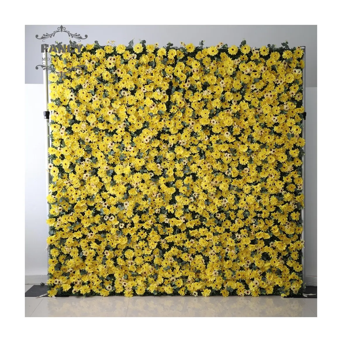 Sunflower 3D Artificial Flower Wall Panel Backdrop Wedding Arrangement Baby Shower Home Decor Backdrop Yellow Floral Wall