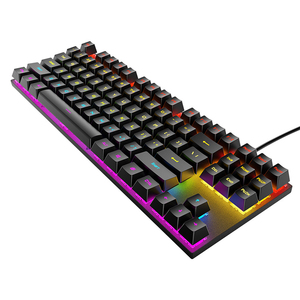 Nuevo y popular teclado para juegos con cable USB mecánico de 87 teclas T18 RGB Glow, interfaz inalámbrica, diseño de tableta elegante en idioma del Reino Unido - Product Image 6