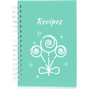 Cuaderno de recetas en blanco para escribir en tus propias recetas y crear tu propio libro de cocina, diario con espiral, edición prémium de tapa dura - Product Image 1