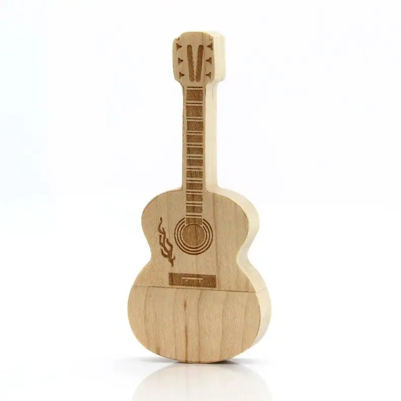 Palo de memoria Usb en forma de guitarra, 1gb a 128gb, madera, Usb 3,0/2,0, nuevo diseño, venta al por mayor