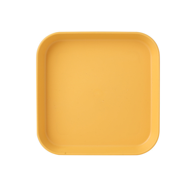 Assiette carrée jaune