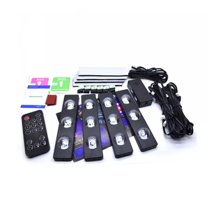 USB 12 LEDs แฟลชโหมดเสียงการควบคุมระยะไกลภายใน RGB รถแสงดาวแถบไฟ RGB นำแสง - Product Image 2