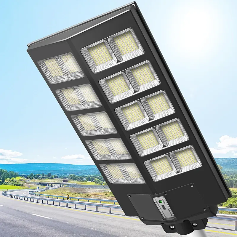 Mạnh mẽ ngoài trời năng lượng mặt trời đèn 12000 lumens chiếu sáng LED vườn đèn năng lượng mặt trời bảng điều khiển đèn không thấm nước cảm biến chuyển động đường phố ánh sáng ban đêm