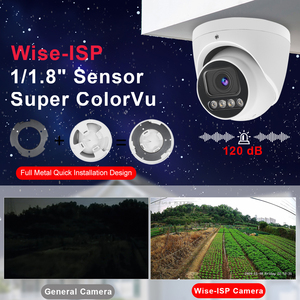 8MP 1/1.8英寸传感器彩色vu PoE IP摄像机智能-lSP IP67彩色vu Hik兼容人工智能检测室外4k监控圆顶摄像机 - Product Image 2