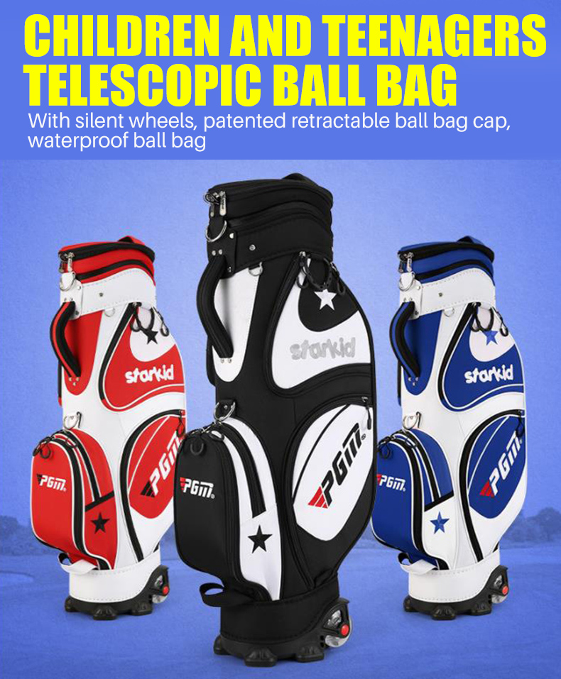 PGM QB089 custom funny pink golf bag waterproof yellow luxury travel