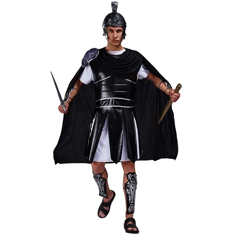 Fantasia roman do guerreiro romano, vestido de halloween cosplay fantasia gladiador para homens