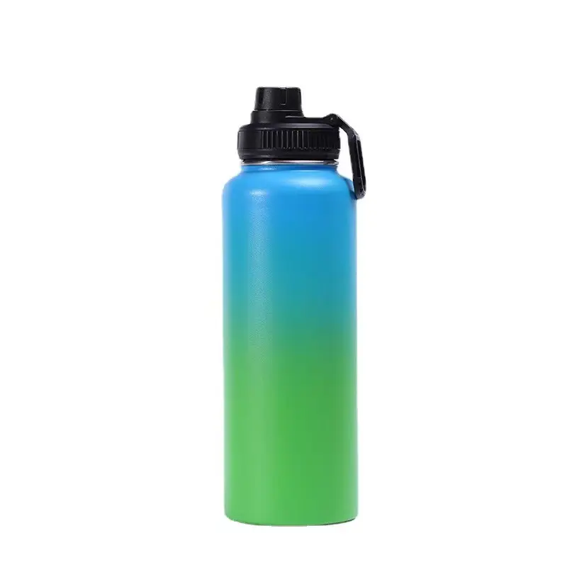 Custom Logo 304 Double Wall Vacuum Flasks Insulated Stainless Steel Water Bottle With Outdoor Water Bottle
