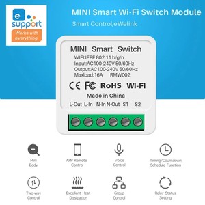 Bingoelec Matter16AミニスマートWifiDIYスイッチは2ウェイスマートホームオートメーションモジュールスマートウィフDIYスイッチをサポート