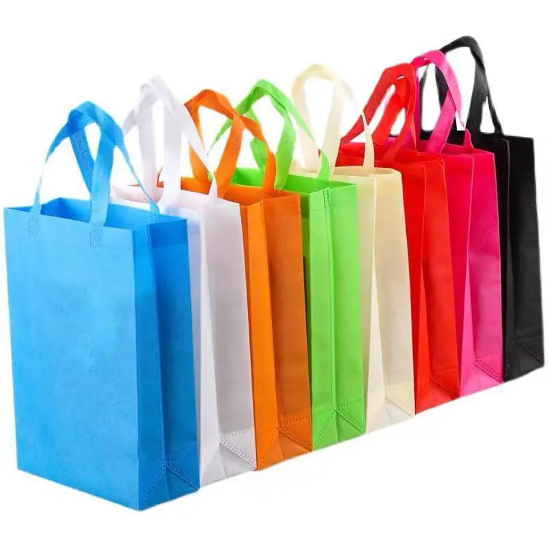 Bolsas no tejidas ecológicas con logotipo personalizado del fabricante, bolsas no tejidas promocionales baratas para compras