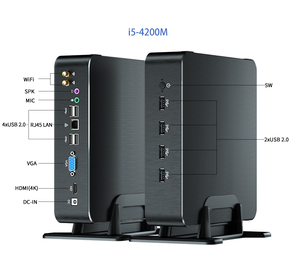 ミニデスクトップI7 4700HQ 4200M 4コア8スレッドポータブルゲーミングシステムWiFi HD VGAコアビジネスベアボーンファンレスインダストリアル