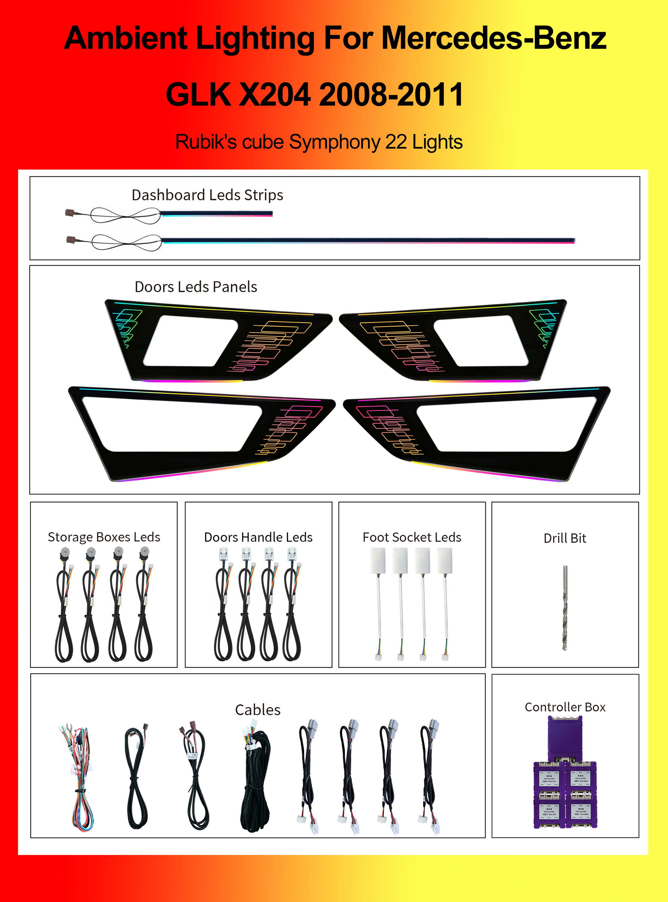 GLK X204 Rubik's cube Symphony 22 Lights