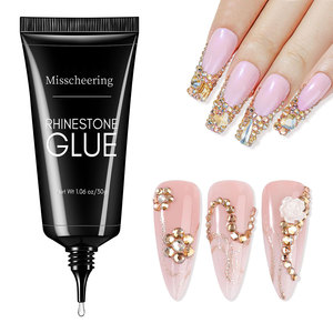 Misscheering Prego Strass Cola Gel 15g/30g Cura Necessário Lâmpada UV Prego Gem Cola Adesivo Forte para Prego Strass Cristal