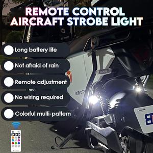 オートバイ車用のリモートUSB充電付きRGBカラーLED航空機ストロボライト警告灯 - Product Image 4
