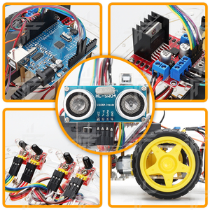 Fabrik 4WD Roboter Kit DIY Hindernis vermeidung Roboter Starter Kit Code C/C Programmier schule After School Projekt für ArduIDE