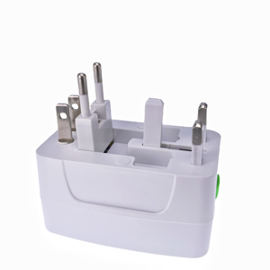 Adaptador de corriente de conmutación universal Adaptador de viaje mundial todo en uno multifunción con puertos de carga tipo C 2USB