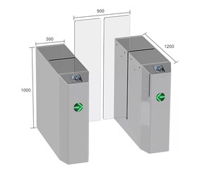 Il cancello scorrevole del tornello di controllo ottico di accesso di alta sicurezza automatico apre e chiude per area commerciale - Product Image 1