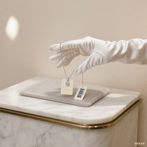 Hình Dạng Tùy Chỉnh PVC Dính Sticker Tamper-Proof Theo Dõi An Ninh Tag Đồ Trang Sức 500Pcs/Cuộn Có thể In Đồ Trang Sức Mã Vạch Nhãn - Product Image 5