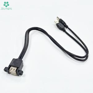 工厂双USB 2.0 a型母面板安装，带螺钉至双USB A公分离器数据扩展电源线 - Product Image 3
