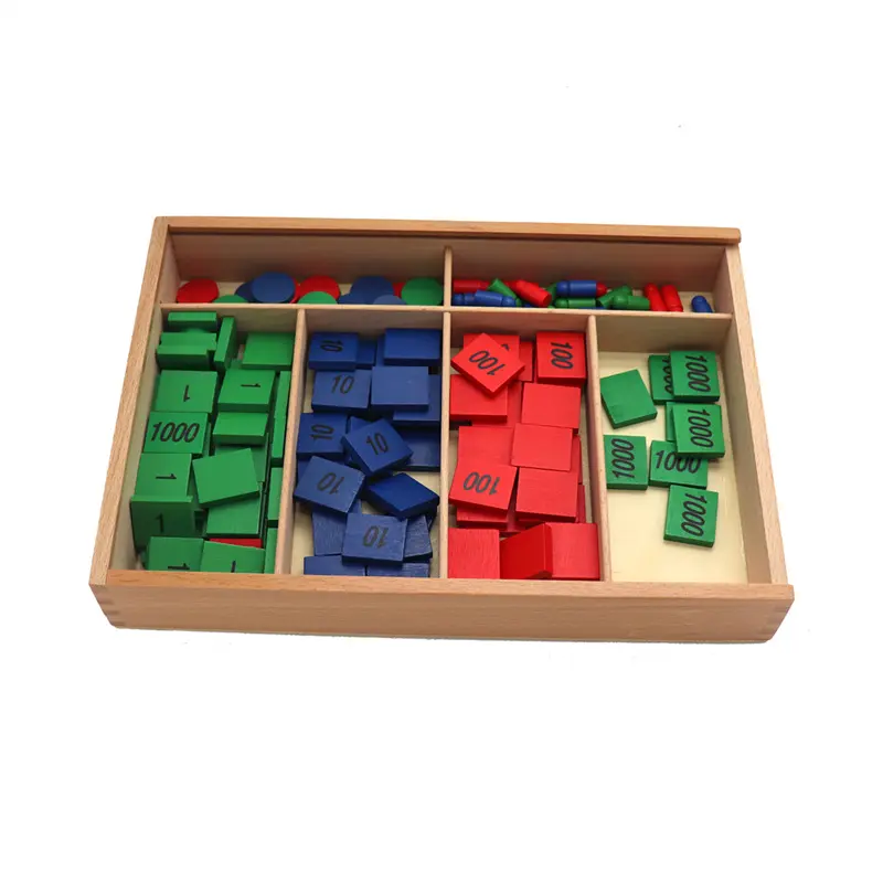 Montessori Kids Math Mathematics Decimal System Teaching Materials Children's Educational Toys Preschool Education Stamp Game