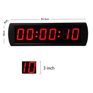 Hot Sale 3 Inch 6 Digit <strong>7</strong> <strong>Segment</strong> Digital <strong>LED</strong> Wall Clock HH:MM:SS Format <strong>Display</strong> Timing System <strong>Countdown</strong> Stopwatch <strong>Timer</strong>